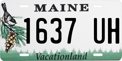 ME license plate 1637UH