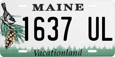 ME license plate 1637UL