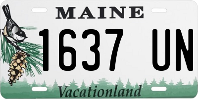 ME license plate 1637UN