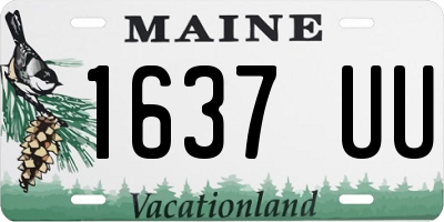 ME license plate 1637UU