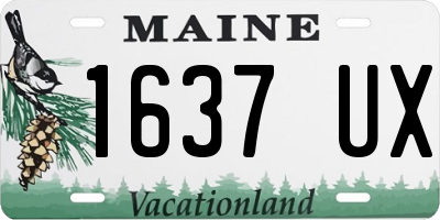 ME license plate 1637UX