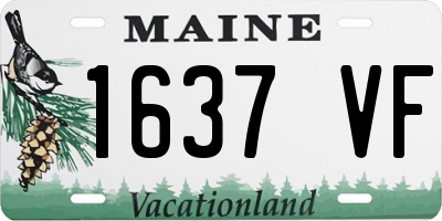ME license plate 1637VF