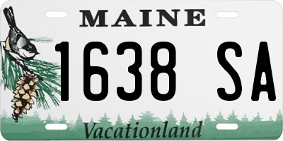 ME license plate 1638SA
