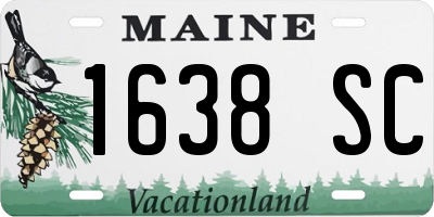 ME license plate 1638SC