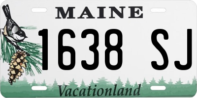 ME license plate 1638SJ