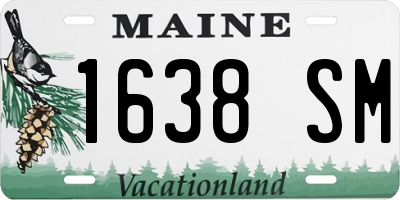 ME license plate 1638SM