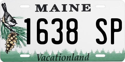 ME license plate 1638SP