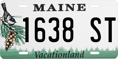 ME license plate 1638ST