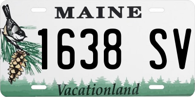 ME license plate 1638SV