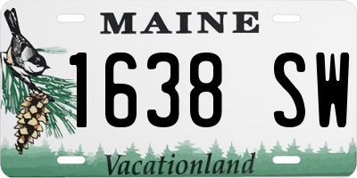 ME license plate 1638SW
