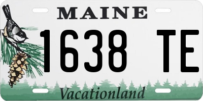 ME license plate 1638TE