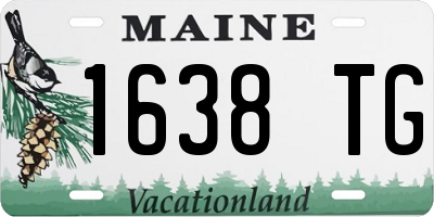ME license plate 1638TG