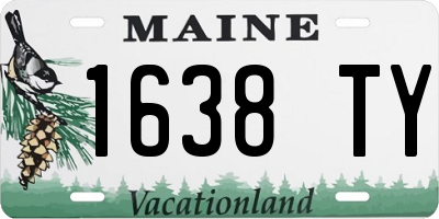 ME license plate 1638TY
