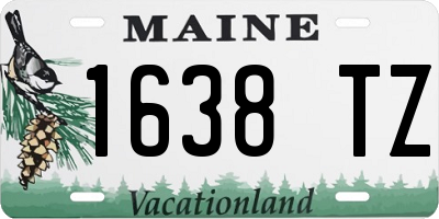 ME license plate 1638TZ