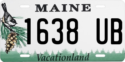 ME license plate 1638UB