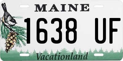 ME license plate 1638UF