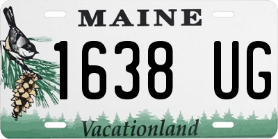 ME license plate 1638UG