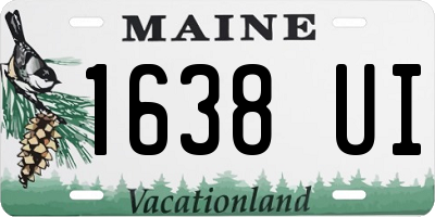 ME license plate 1638UI