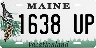 ME license plate 1638UP