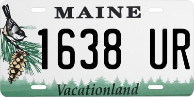 ME license plate 1638UR