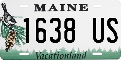 ME license plate 1638US