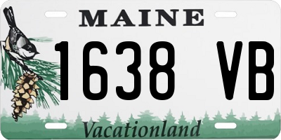 ME license plate 1638VB