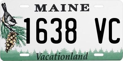 ME license plate 1638VC