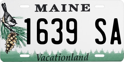 ME license plate 1639SA