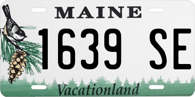 ME license plate 1639SE
