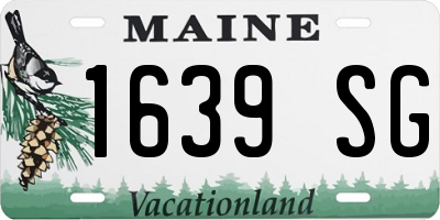 ME license plate 1639SG