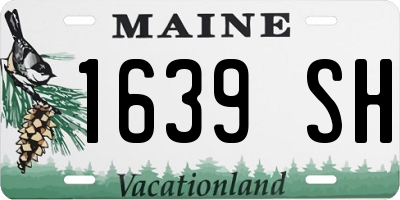 ME license plate 1639SH