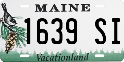 ME license plate 1639SI