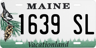 ME license plate 1639SL