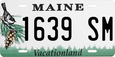 ME license plate 1639SM