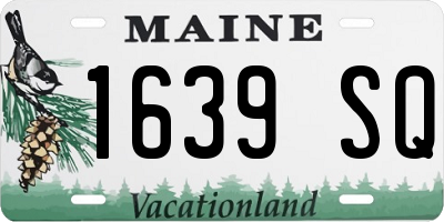 ME license plate 1639SQ
