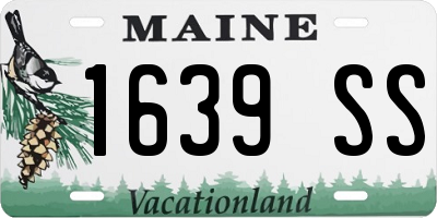 ME license plate 1639SS