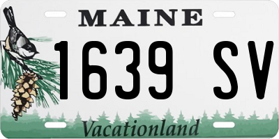 ME license plate 1639SV