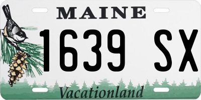 ME license plate 1639SX