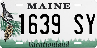ME license plate 1639SY