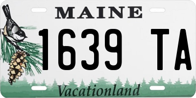 ME license plate 1639TA