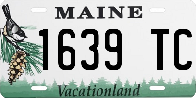 ME license plate 1639TC
