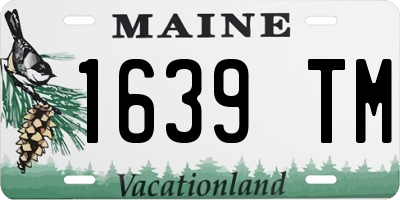 ME license plate 1639TM
