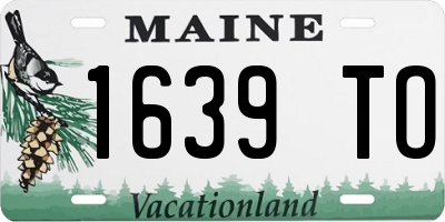 ME license plate 1639TO