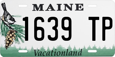 ME license plate 1639TP