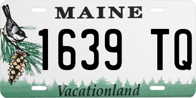 ME license plate 1639TQ