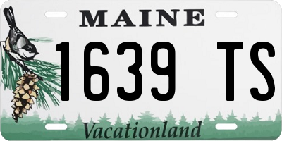 ME license plate 1639TS