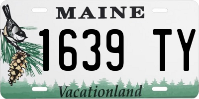 ME license plate 1639TY