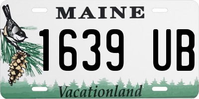 ME license plate 1639UB