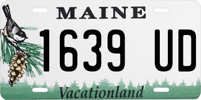 ME license plate 1639UD