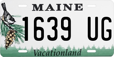 ME license plate 1639UG